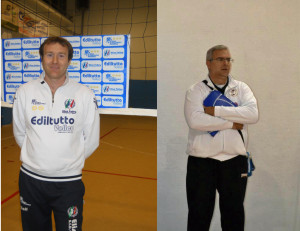 Il Presidente dell'Elsa Volley Pomigliano Carmine Menna e il coach Massimo Monfreda