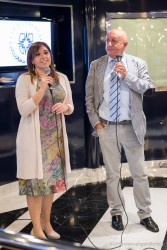 - Luisa Del Sorbo, ideatrice del Mediterranean Cooking Congress, con Vincenzo D'Antonio, giornalista della rivista Gusto
