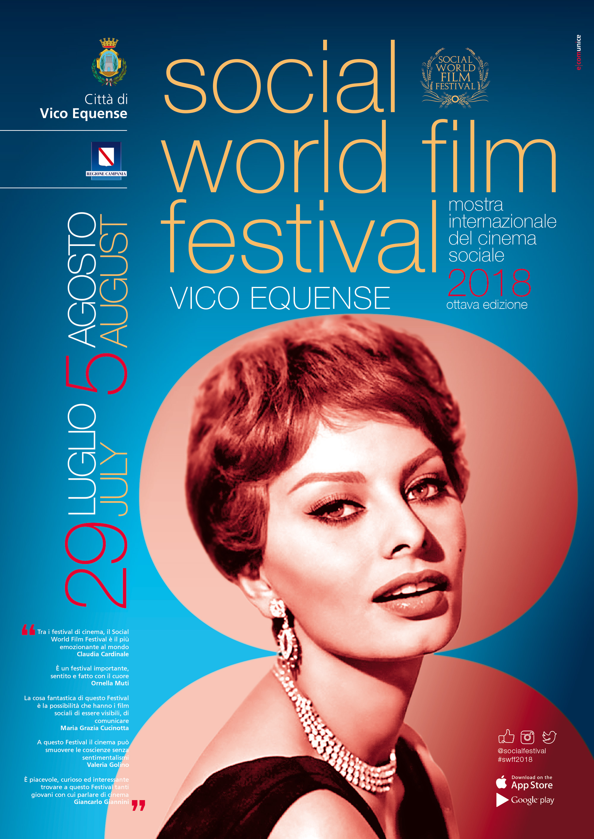 Al via l’8a edizione del Social World Film Festival