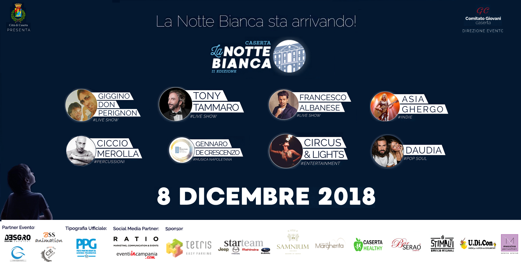 Notte Bianca a Caserta: definito il programma dell’evento