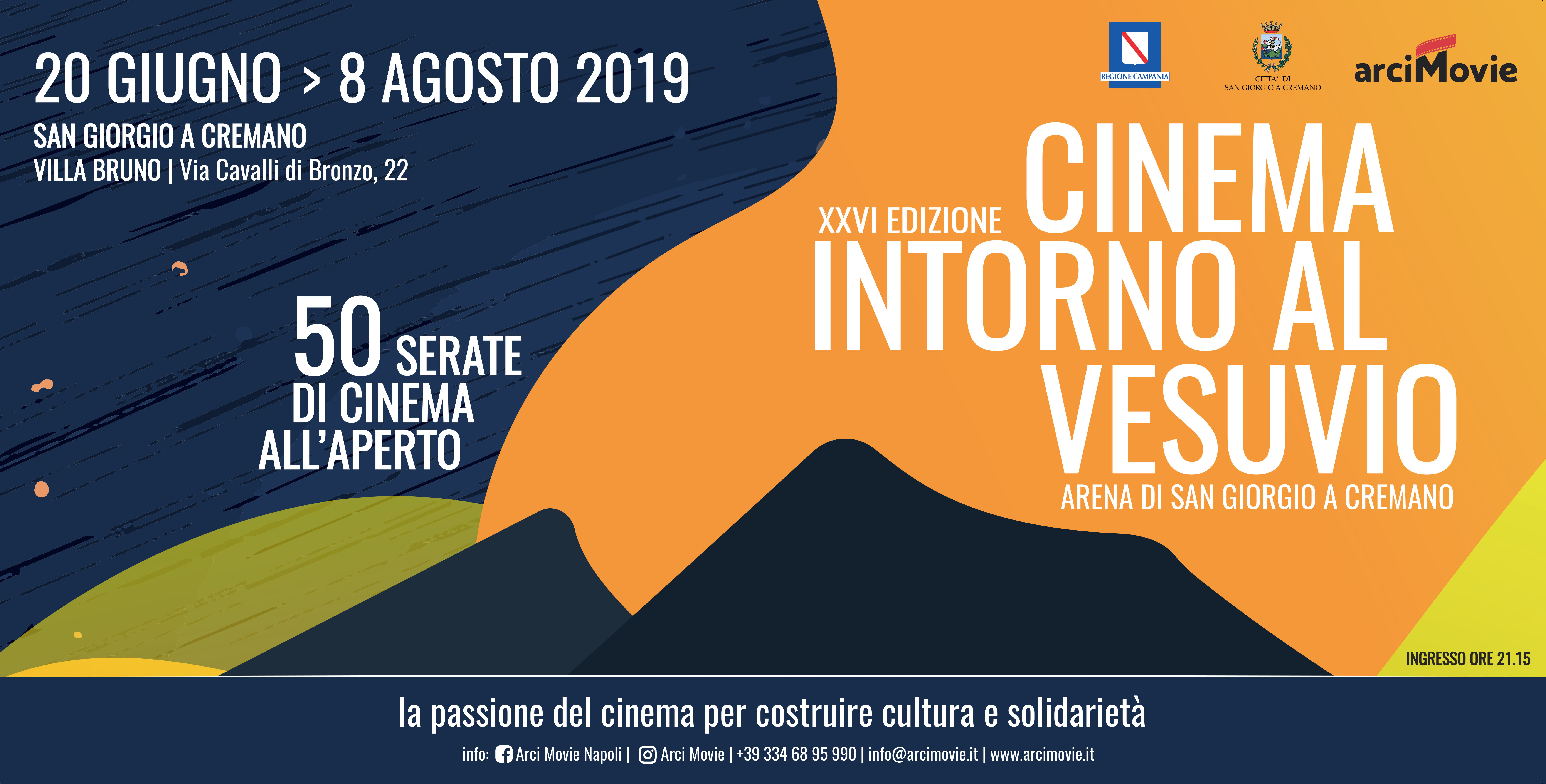 Al via la XXVI edizione di “Cinema intorno al Vesuvio”