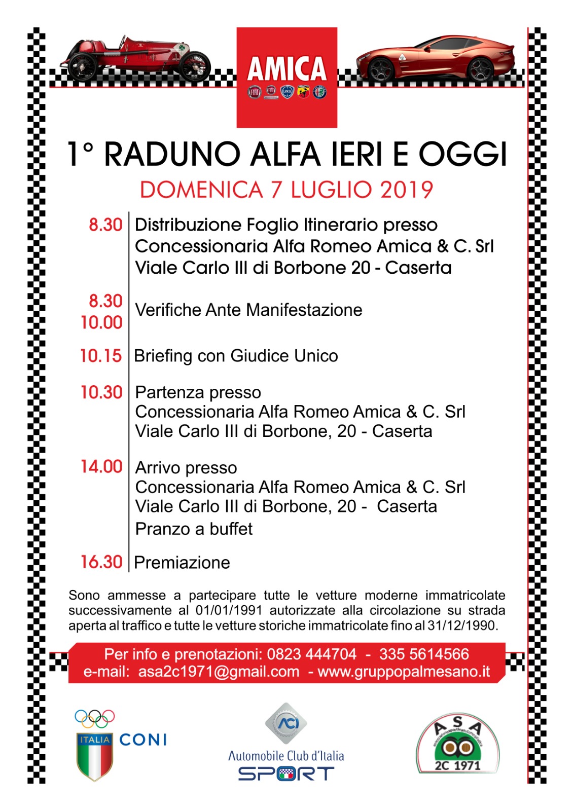 A Caserta il primo raduno “Alfa ieri ed oggi”