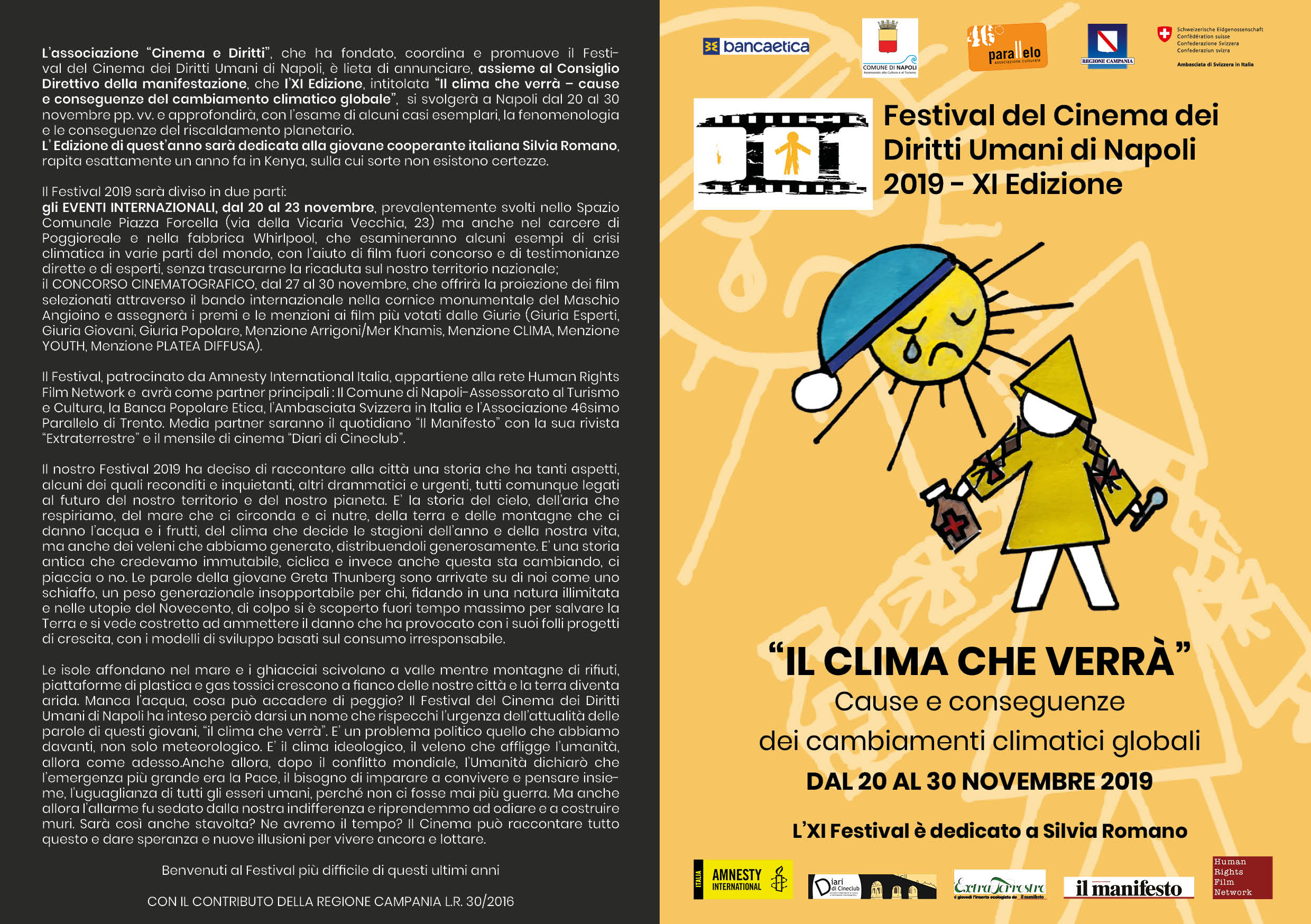 Si chiude l'XI Festival del Cinema dei Diritti Umani di Napoli con le premiazioni, le menzioni e il live di Sandro Deidda