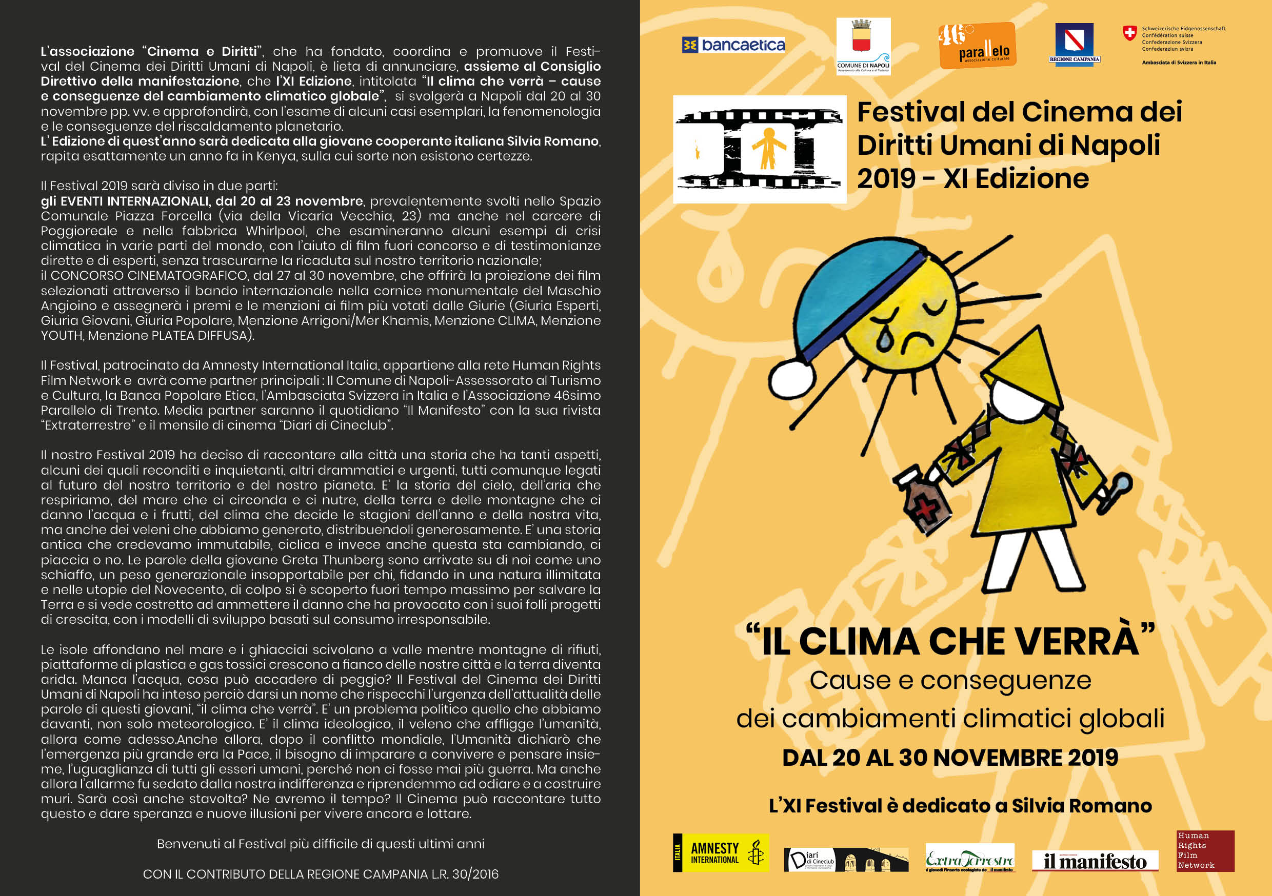 Appuntamenti Festival Cinema Diritti Umani Napoli del 22/11/2019