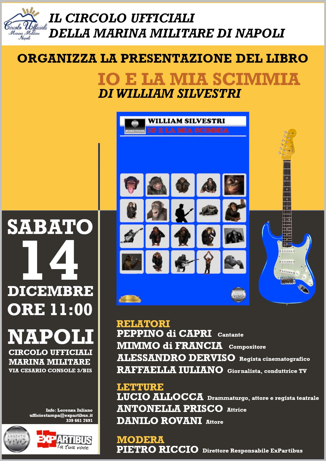 prima presentazione del libro Io e la mia scimmia di William Silvestri Argento Vivo Edizioni 1