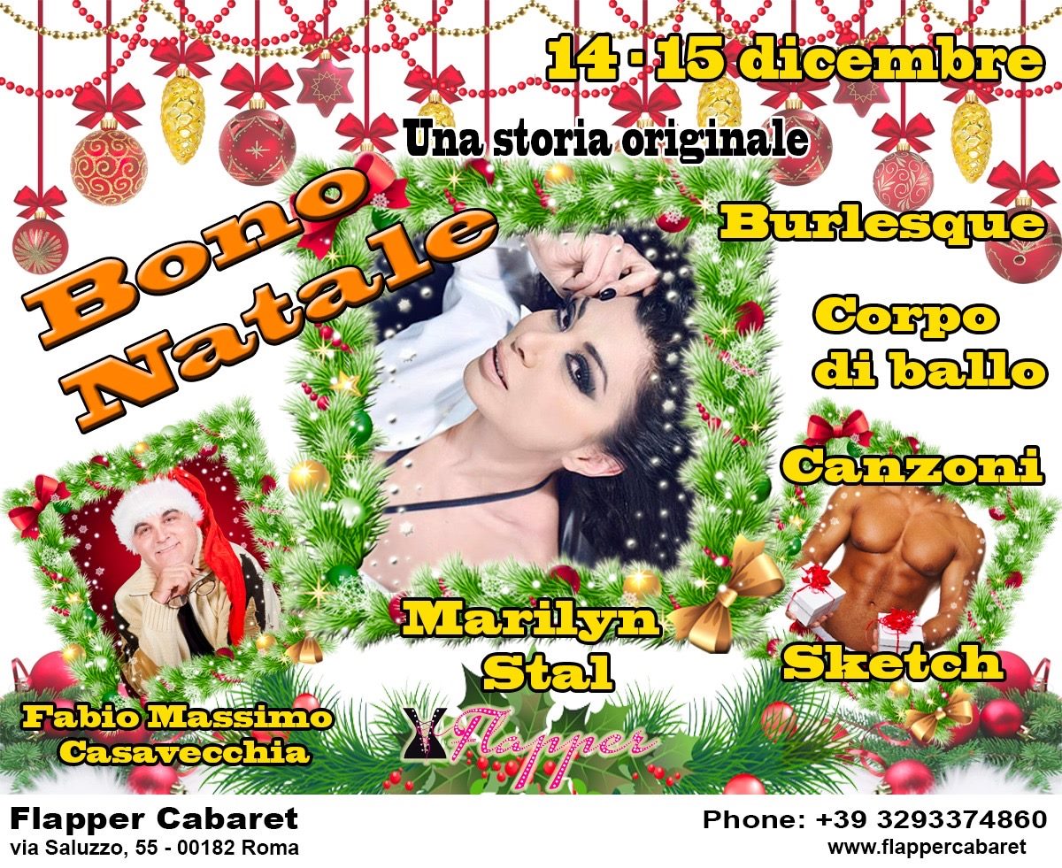 Al Flapper Cabaret di Roma si ride sotto l’albero il prossimo week end
