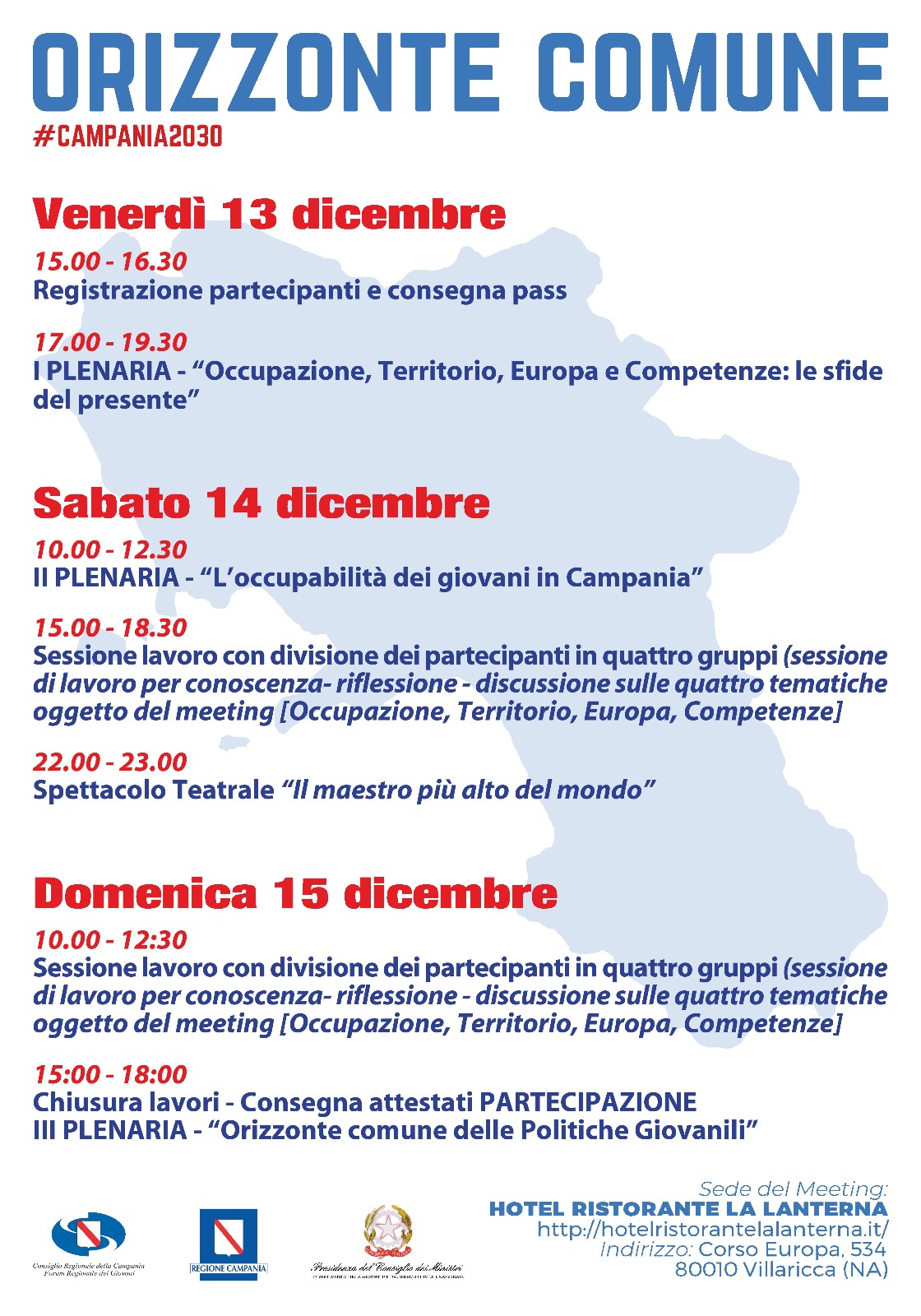 Forum regionale dei Giovani della Campania, Convegno: "Orizzonte Comune"