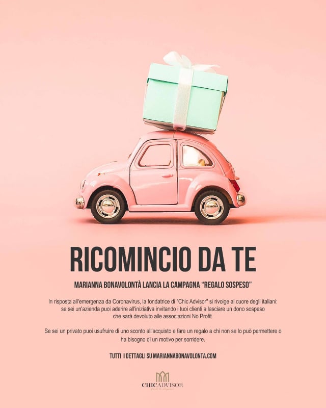 "RICOMINCIO DA TE": IL REGALO SOSPESO