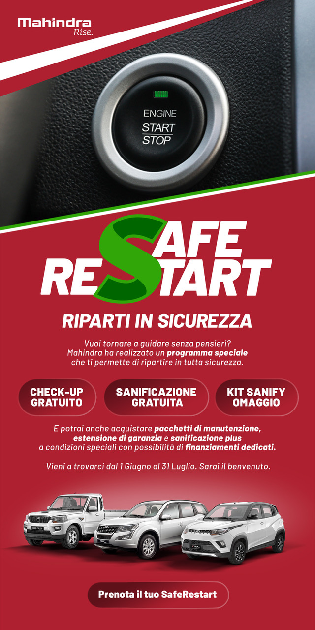 MAHINDRA SAFE RESTART: RIPARTI IN SICUREZZA DAL SERVICE