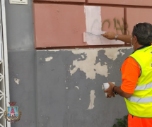 Via le scritte della criminalità nelle strade: partita l’operazione
