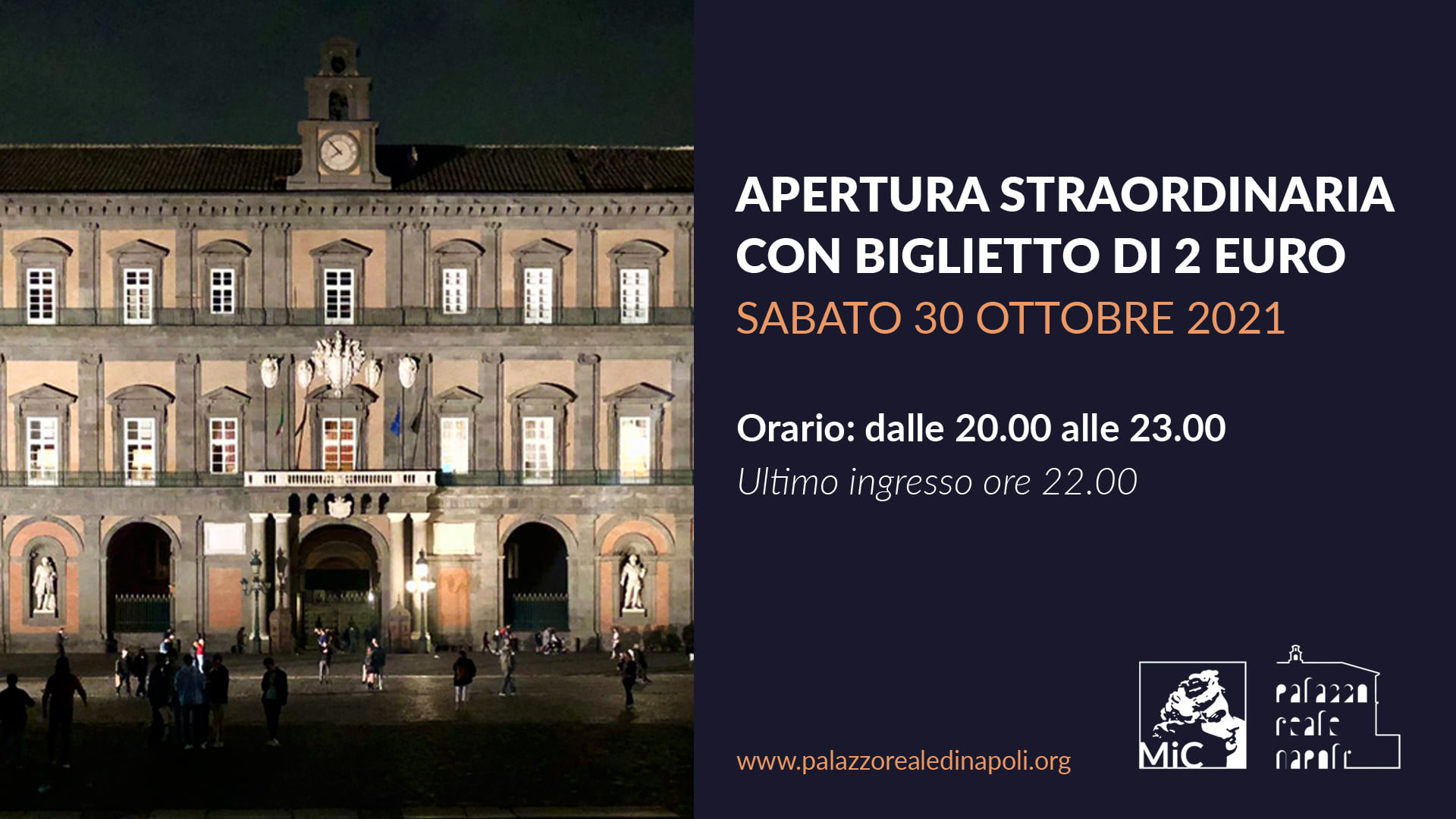 Palazzo Reale di Napoli, domani apertura serale straordinaria