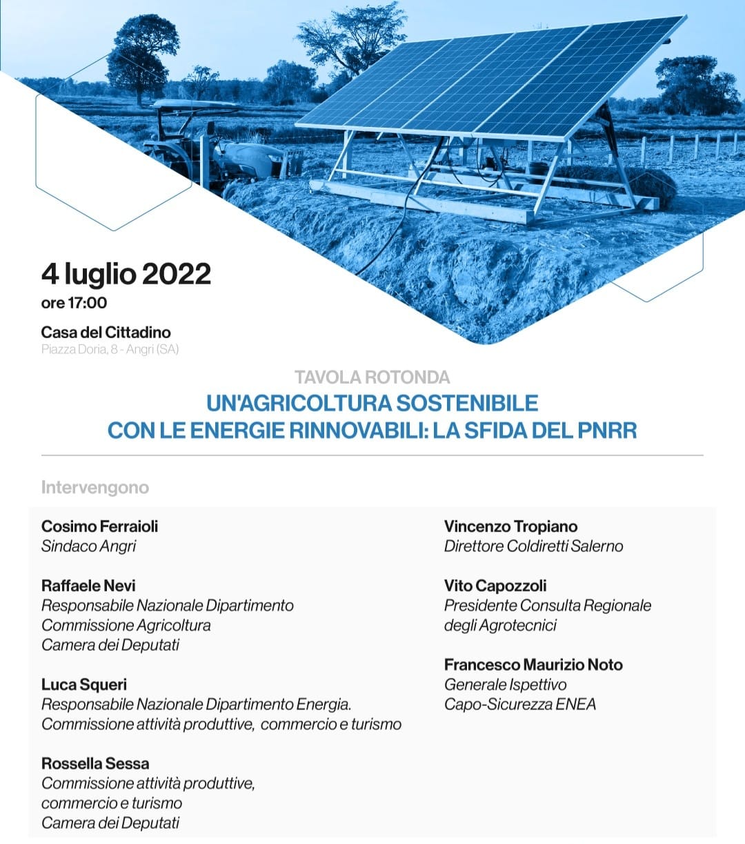 "Un'agricoltura sostenibile con le energie rinnovabili: la grande sfida del Pnrr"