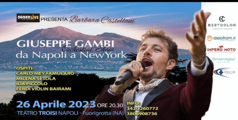 Giuseppe Gambi: da Napoli a New York_Il tenore napoletano decollerà dal Teatro Troisi il 26 aprile